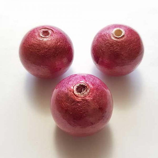 Rund perle Paper Mache GT 30mm Rosa 02