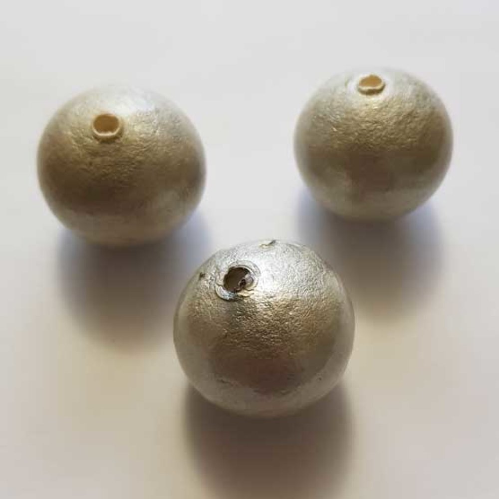 Round Bead Paper Mache GT 30mm Grey Mouse