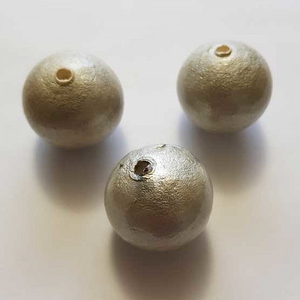 Round Bead Paper Mache GT 30mm Grey Mouse