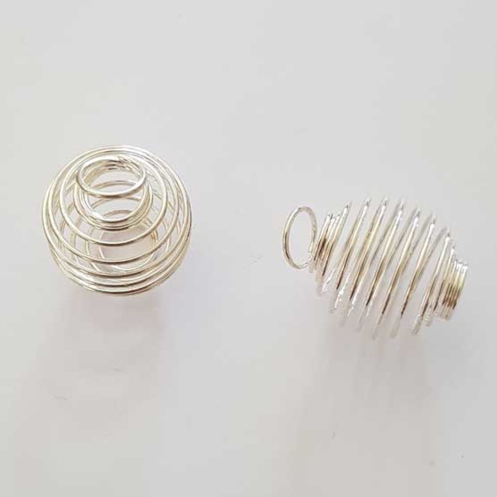 Perlespiralfjærbur 23 mm Sølv N°03