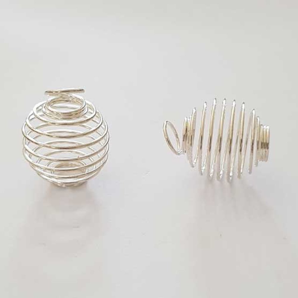 Perlespiralfjærbur 23 mm Sølv N°03