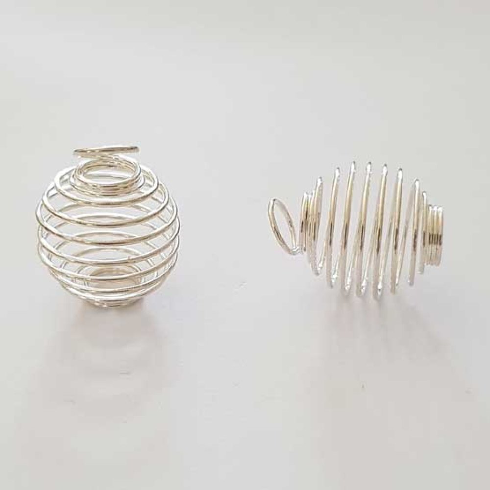 Perlespiralfjærbur 23 mm Sølv N°03