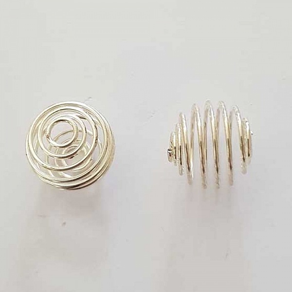 Perle Spiral Ressort Cage 13 mm Argent N&deg;05