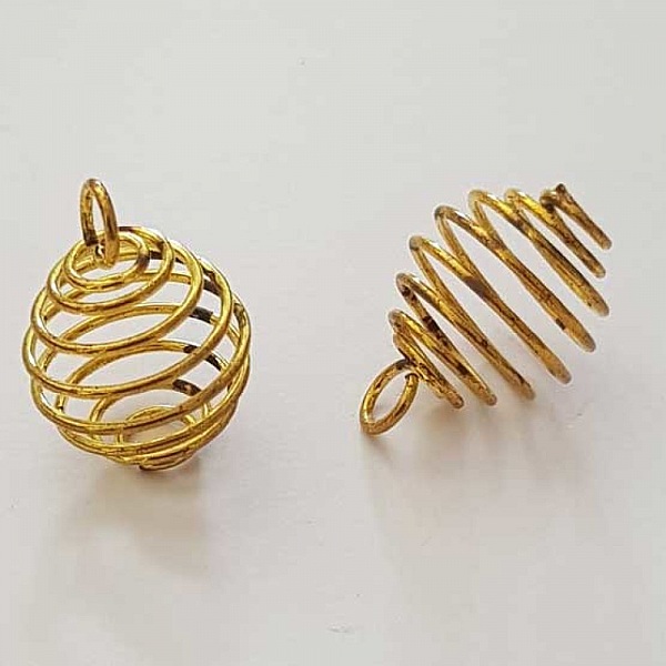 Spiralfj&aelig;rperlebur 19 mm gull nr. 06