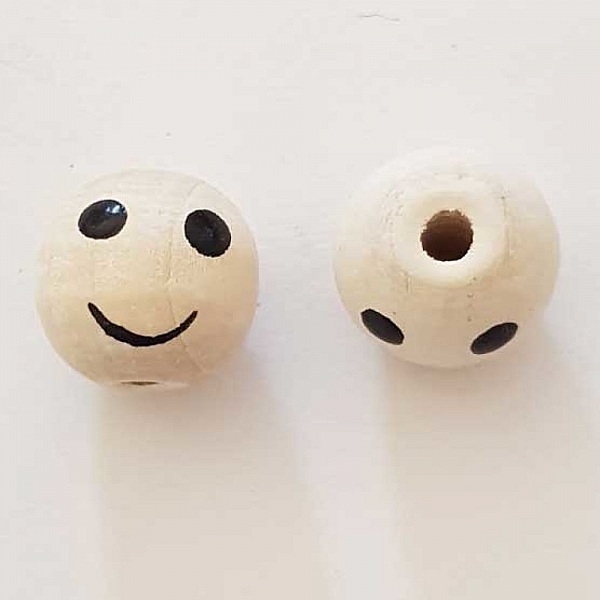 Perle bois t&egrave;te personnage N&deg;10