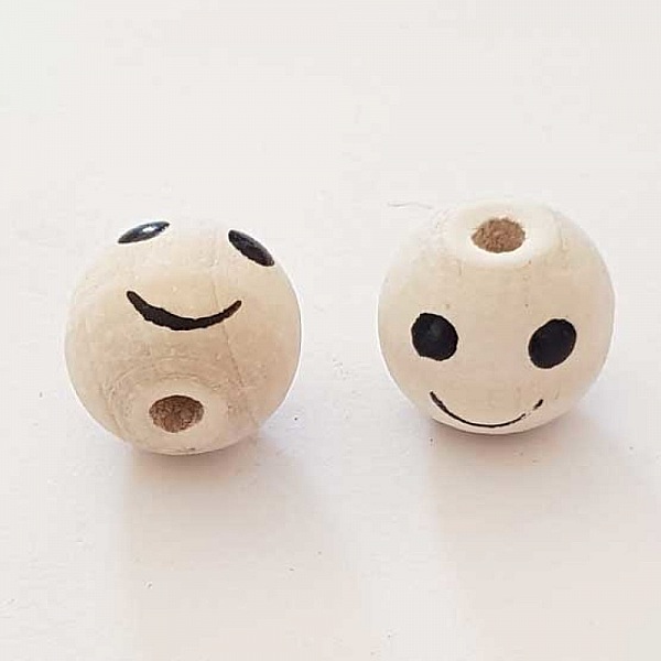 Perle bois t&egrave;te personnage N&deg;10