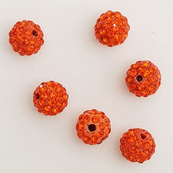 10 mm shamballa stil rhinestone harpiks perle N&deg;03