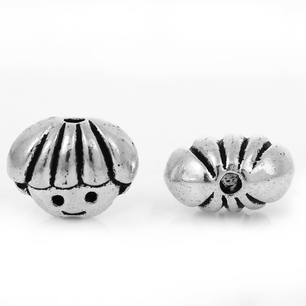 Metallperle Boy 3D sølv N°01