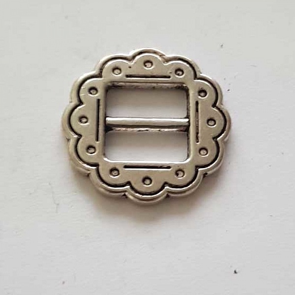 Perle passant pour cuir 10 mm Argent N&deg;09