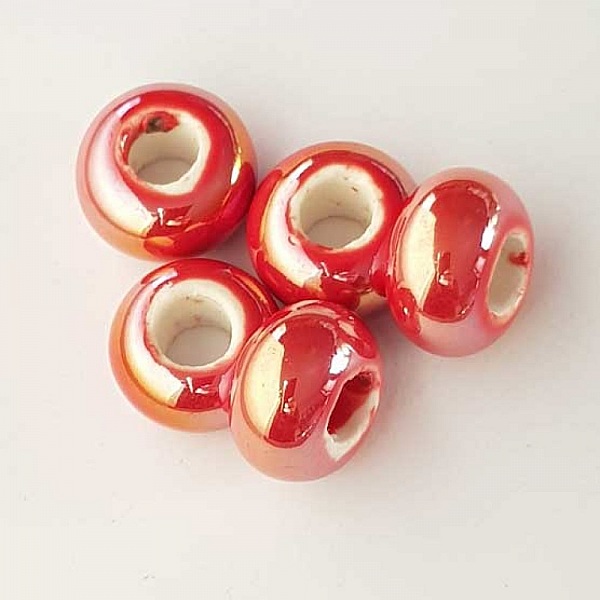 Perle ronde c&eacute;ramique N&deg;06 14 mm