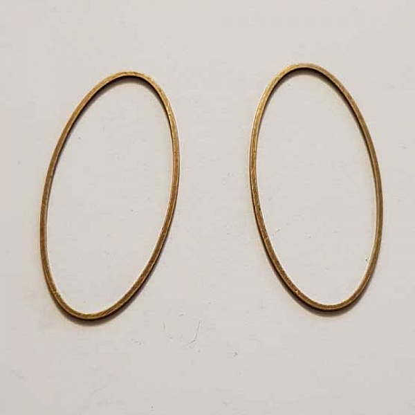 Perle rondelle plate anneau intercalaire m&eacute;tal argent&eacute; 060 Bronze