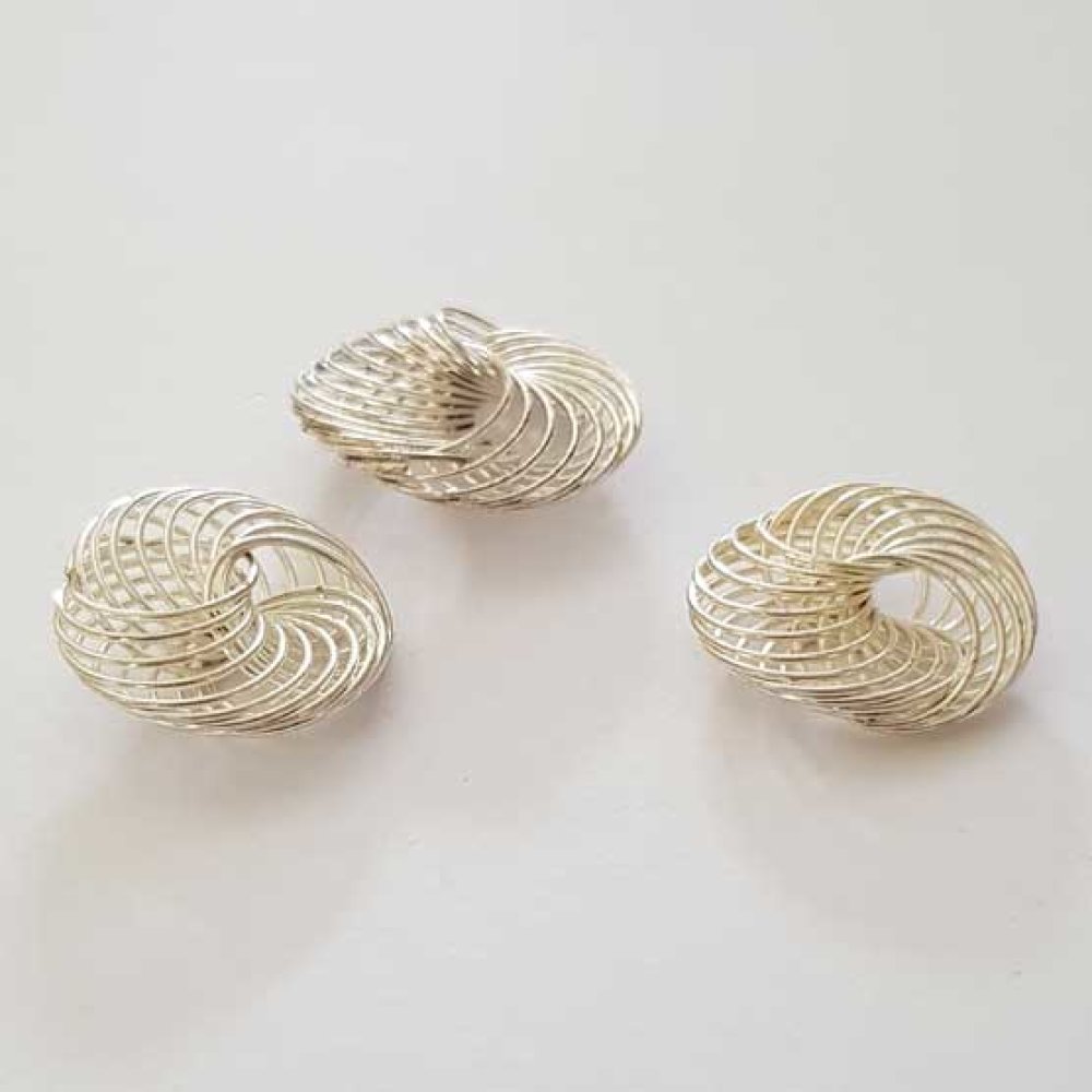 18 mm sølv spiralperle N°03