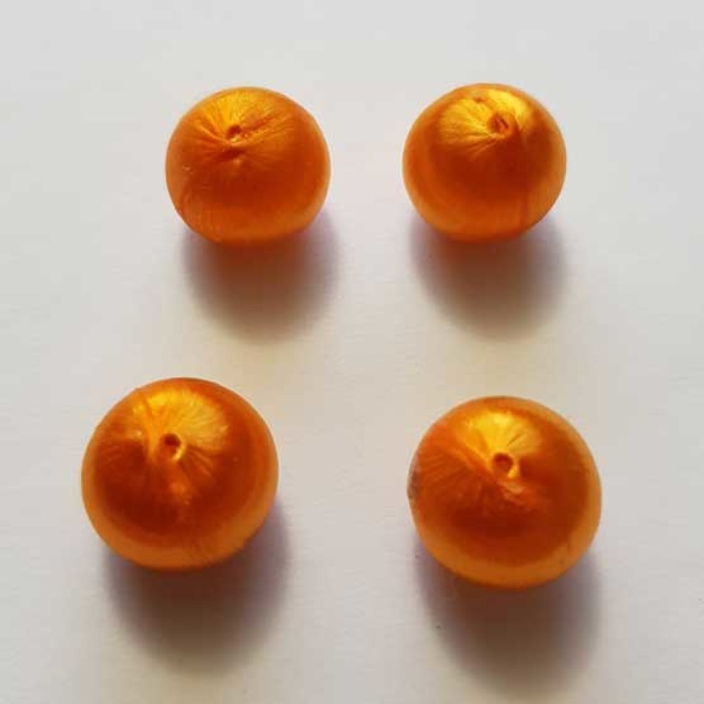 Vevd trådperle 15 mm Oransje