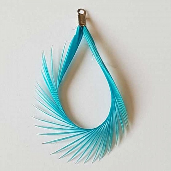 Plume 6 cm N&deg;01 Turquoise