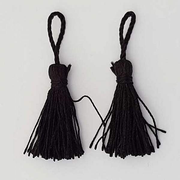 Pompon 60 mm N&deg;10 Noir