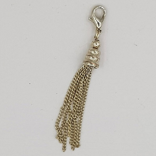 Pompon en m&eacute;tal Pampille Argent&eacute; N&deg;11