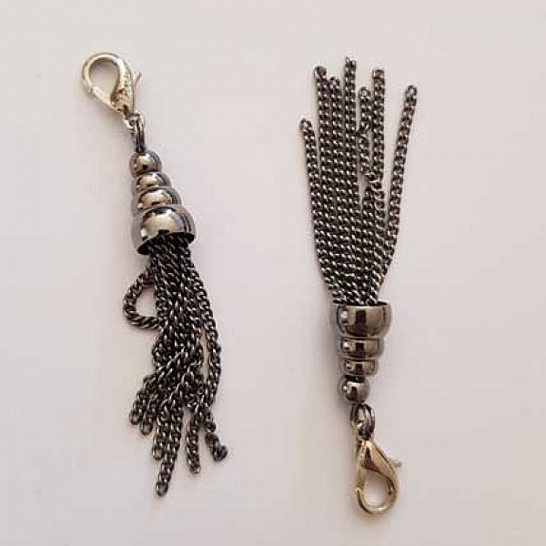 Pompon en m&eacute;tal Pampille Argent&eacute; N&deg;09