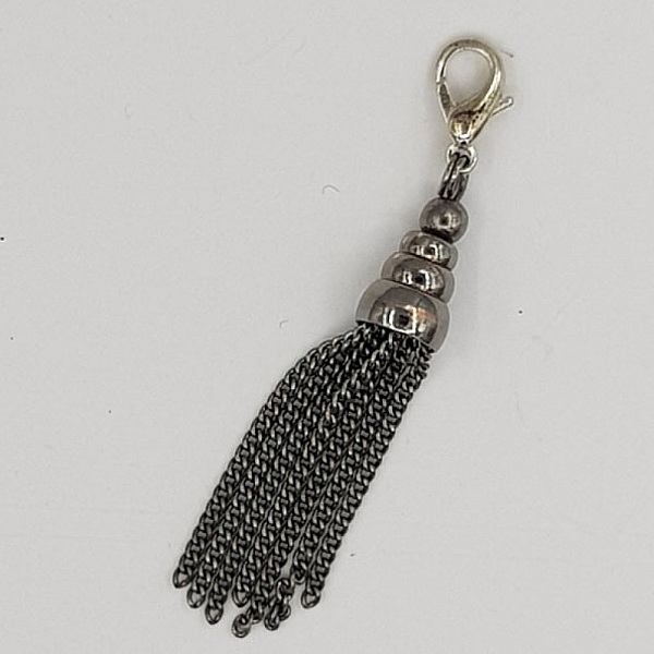 Pompon en m&eacute;tal Pampille Argent&eacute; N&deg;09