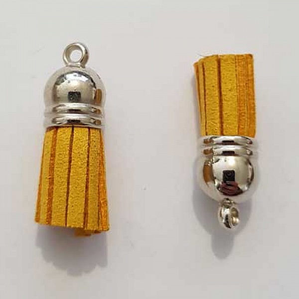 Pompon su&eacute;dine uni 25 mm N&deg;05 Jaune