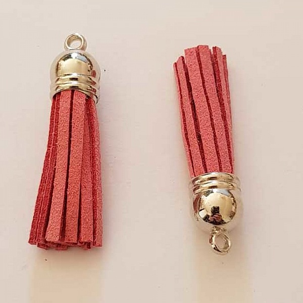 Pompon su&eacute;dine uni 43 mm N&deg;03 Rose