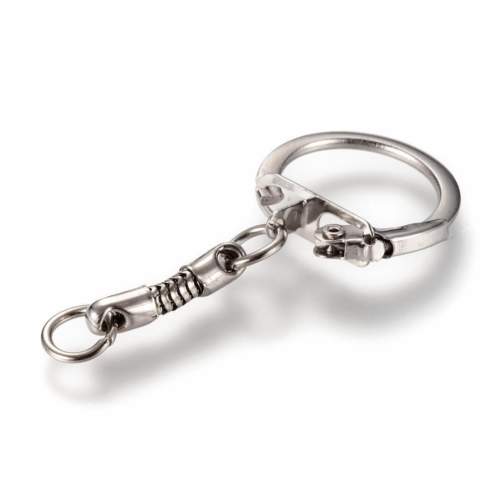 Sølv metall nøkkelring 5 cm
