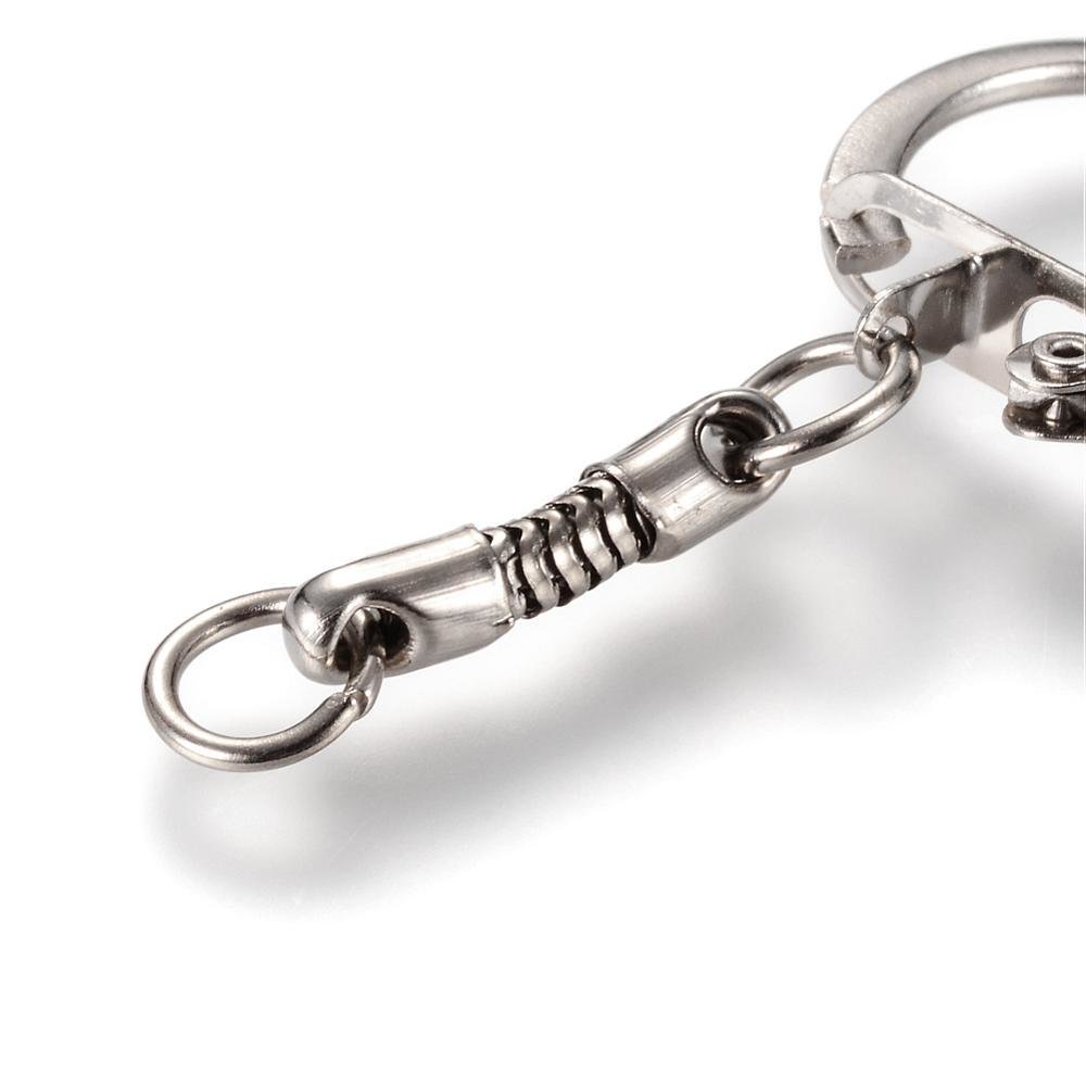 Sølv metall nøkkelring 5 cm