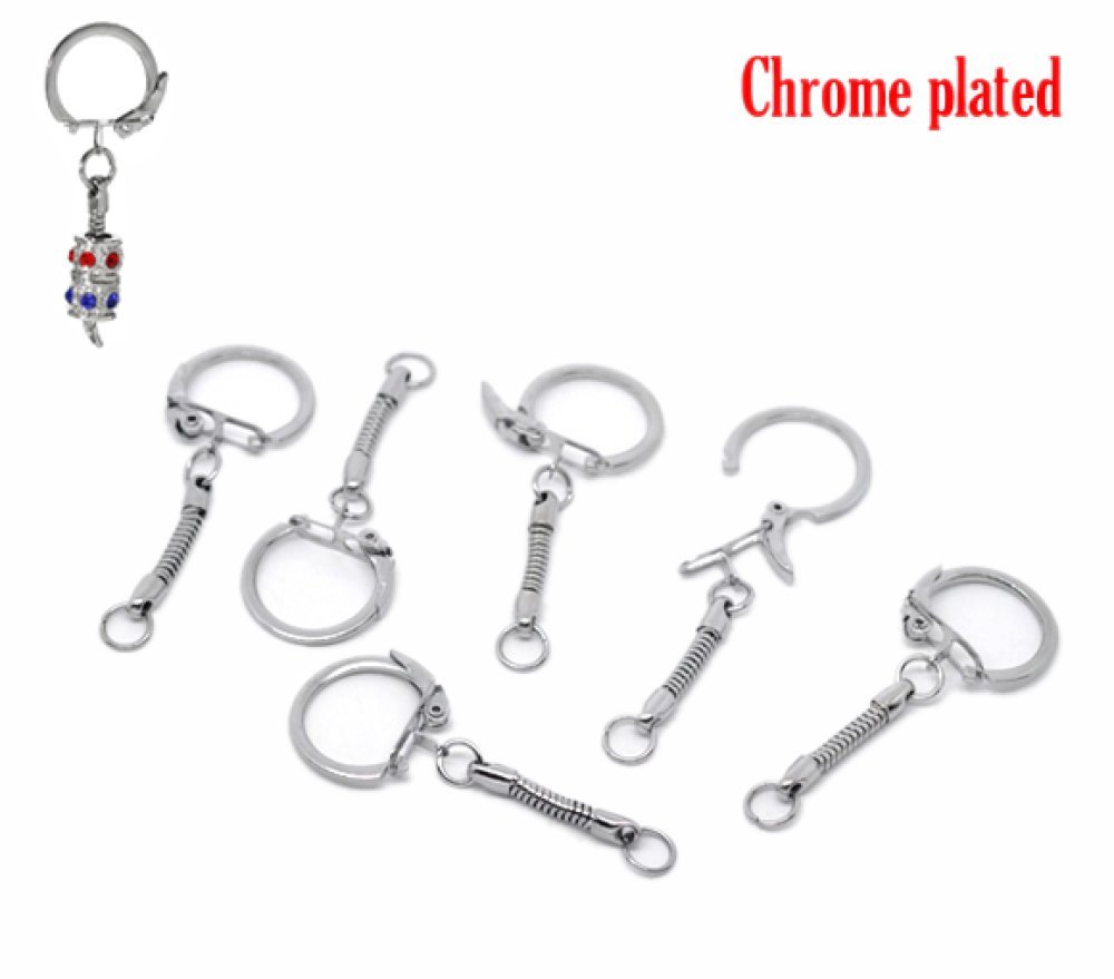 Nøkkelring i sølvmetall 6 cm