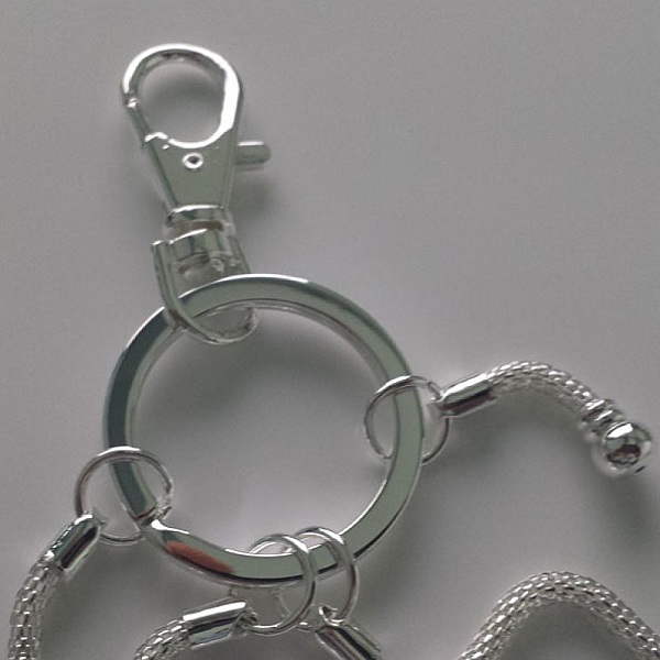 Porte cl&eacute;s sans pas de vis Argent