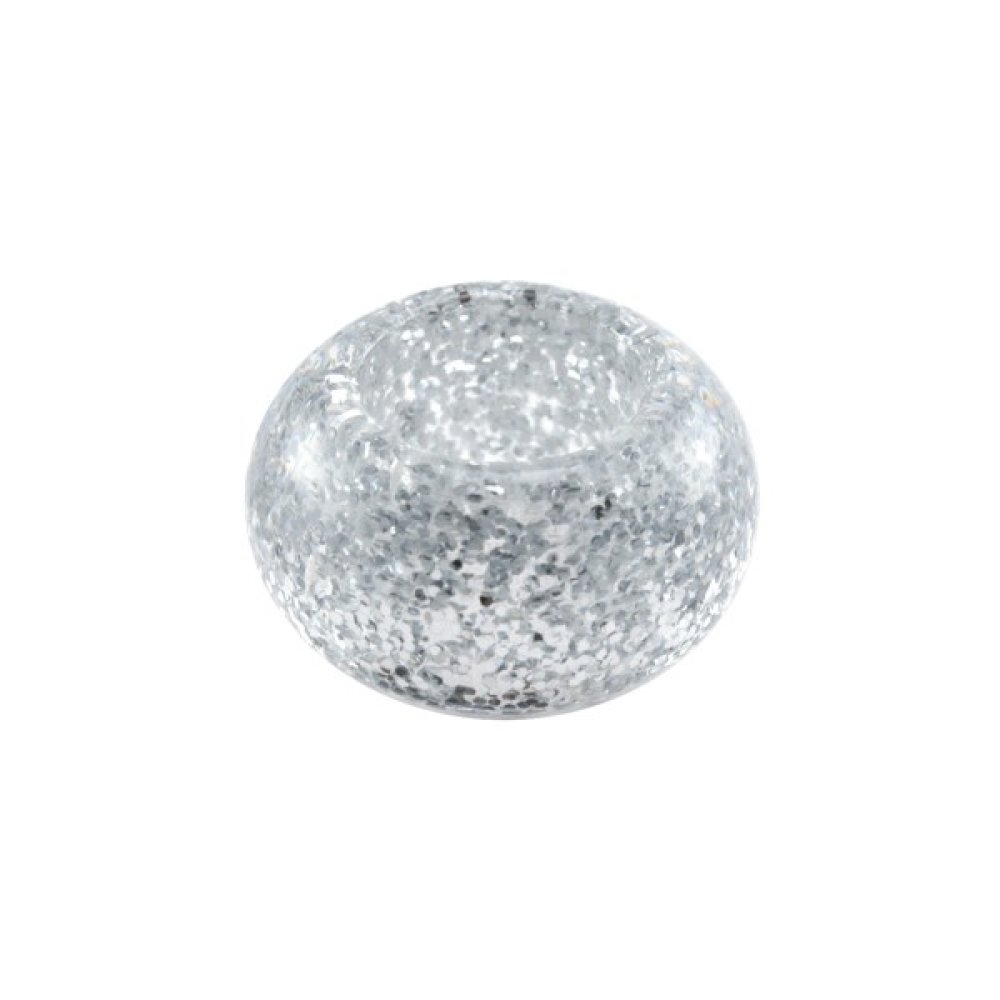 Polaris Glitter Skive Sølv