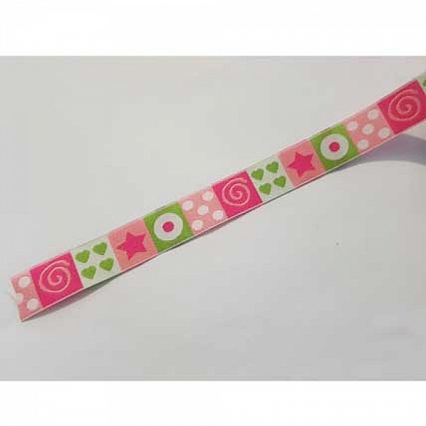 Ruban Galon 24 mm motif fantaisie N&deg;01
