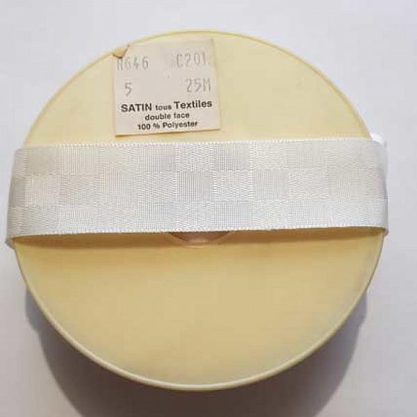 Ruban Satin Tous Textiles fantaisie double face 25 mm N&deg;C201