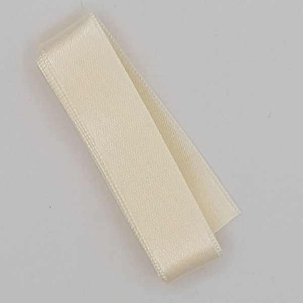Ruban satin Cr&egrave;me double face de 16 mm x 0.50 cm