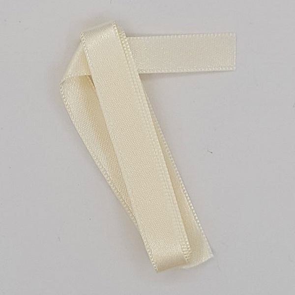 Ruban satin Cr&egrave;me double face de 10 mm x 0.50 cm