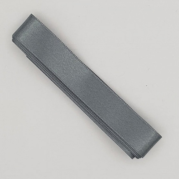 Ruban satin Gris Fonc&eacute; double face de 16 mm x 0.50 cm