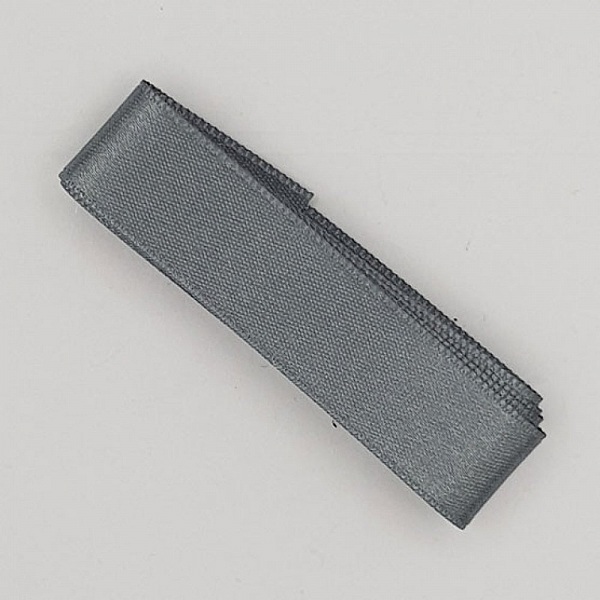 Ruban satin Gris Fonc&eacute; double face de 16 mm x 1 m&egrave;tre