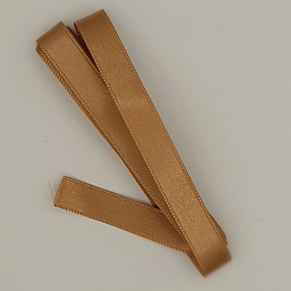 Ruban satin Marron Glac&eacute; double face de 10 mm x 0.50 cm