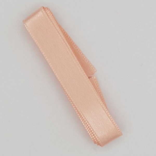 Ruban satin Saumon double face de 10 mm x 1 m&egrave;tre