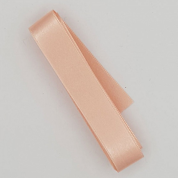 Ruban satin Saumon double face de 16 mm x 1 m&egrave;tre