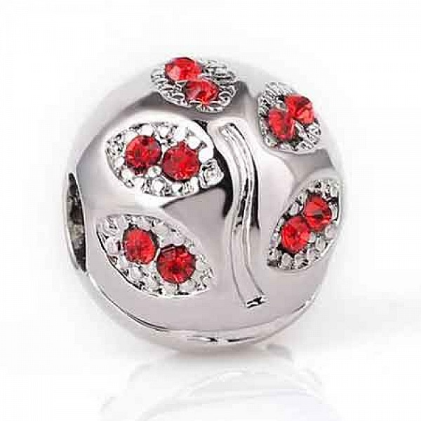 Stopper N&deg;43 Argent Strass Rouge
