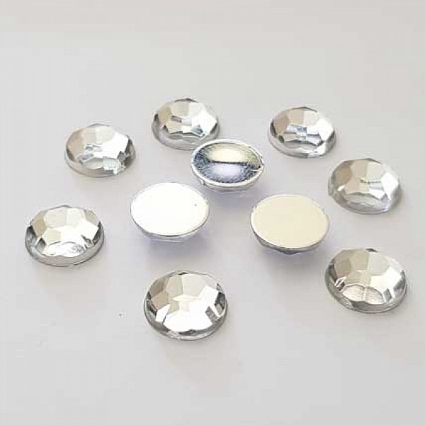 Strass rond argent 10 mm par 10 pi&egrave;ces