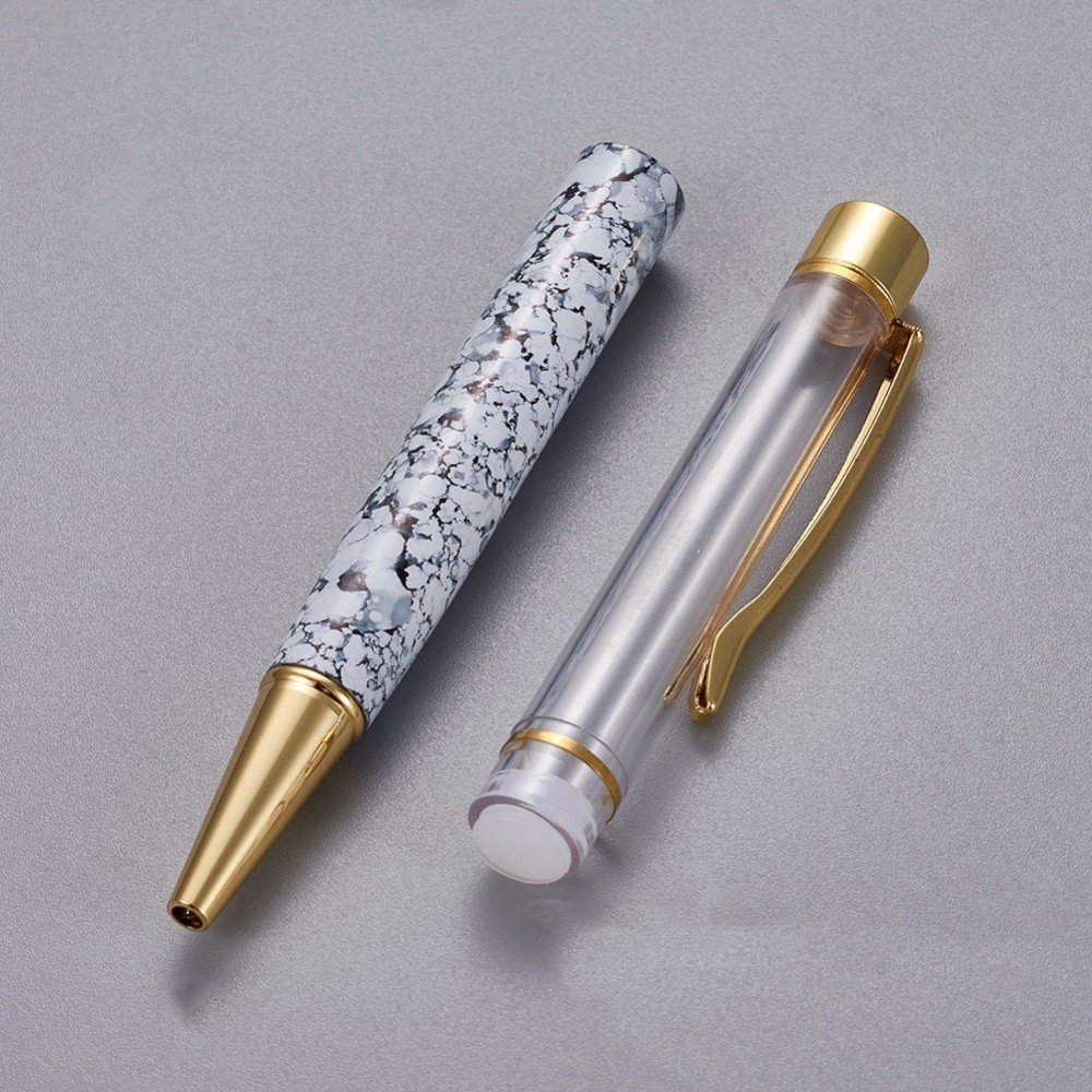Gainsboro Gold Bead Dekorasjonspenn Tomt rør x 1