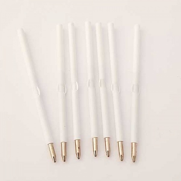 Perle dekorere penn tom tube for &aring; tilpasse hvitt gull x 1 stykke