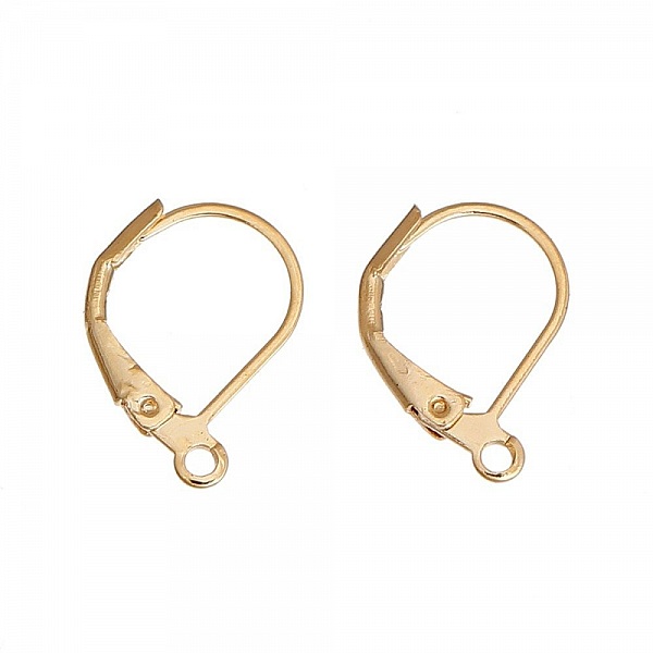 Support Boucle d'oreille Dormeuse N&deg;16 Plaqu&eacute; Or 14K x 5 paires