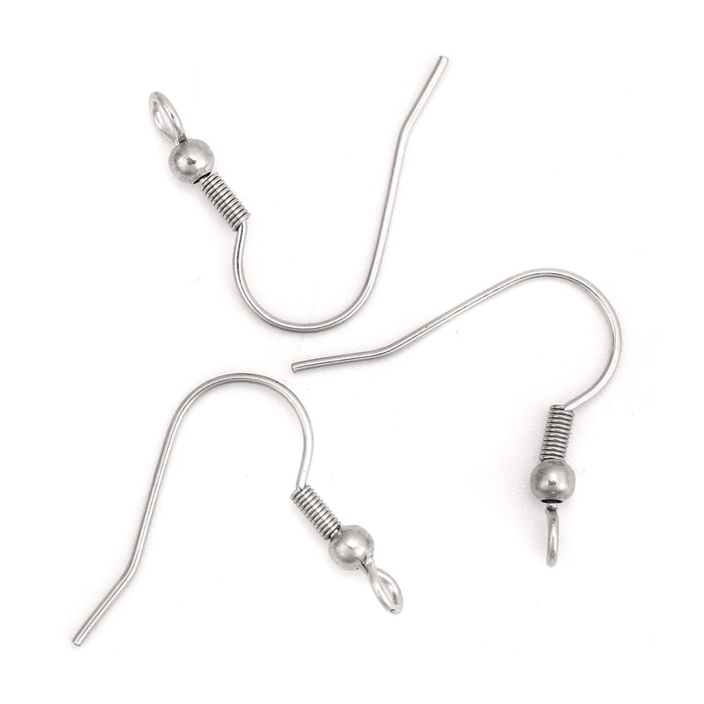 Øredobbholder Rustfritt stål krok N°03 x 5 par