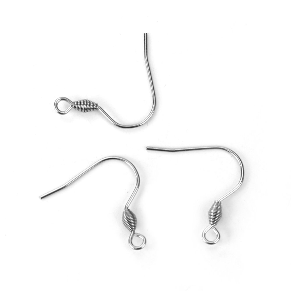 Øredobbholder Rustfritt stål krok N°04 x 1 par