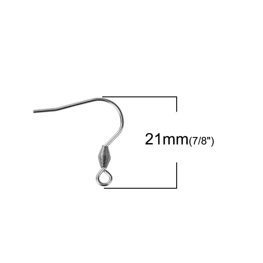 Øredobberholder Rustfritt stål krok N°04 x 5 par