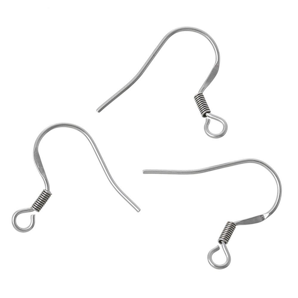 Øredobbholder Rustfritt stål krok N°05 x 5 par