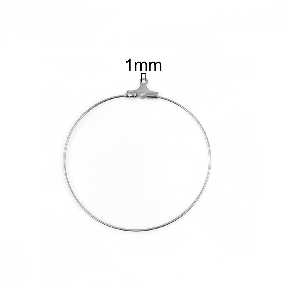Creole øredobbholder i rustfritt stål N°01 x 5 par