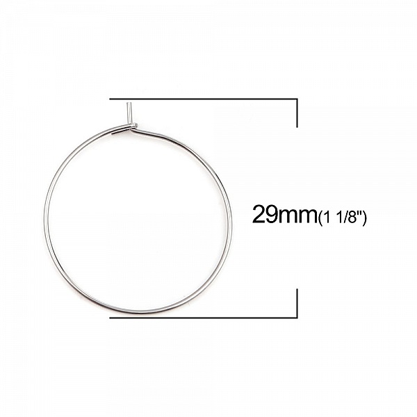 Creole &oslash;redobbholder rustfritt st&aring;l s&oslash;lv N&deg;03-25 mm x 5 par