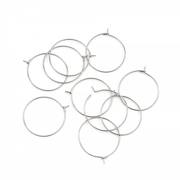 S&oslash;lv kreol &oslash;redobber holder rustfritt st&aring;l N&deg;03-30 mm x 5 par